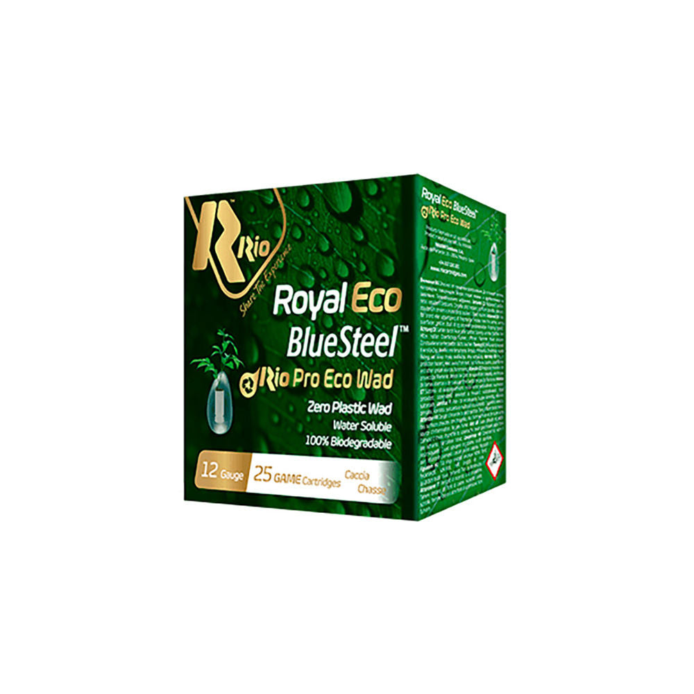 Rio Ammunition 12 Gauge Shotgun Ammo Royal ECO BlueSteel 2.75 in 1 oz #6