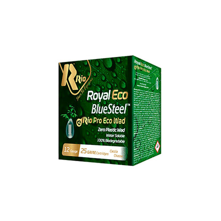 Rio Ammunition 12 Gauge Shotgun Ammo Royal ECO BlueSteel 2.75 in 1 oz #7