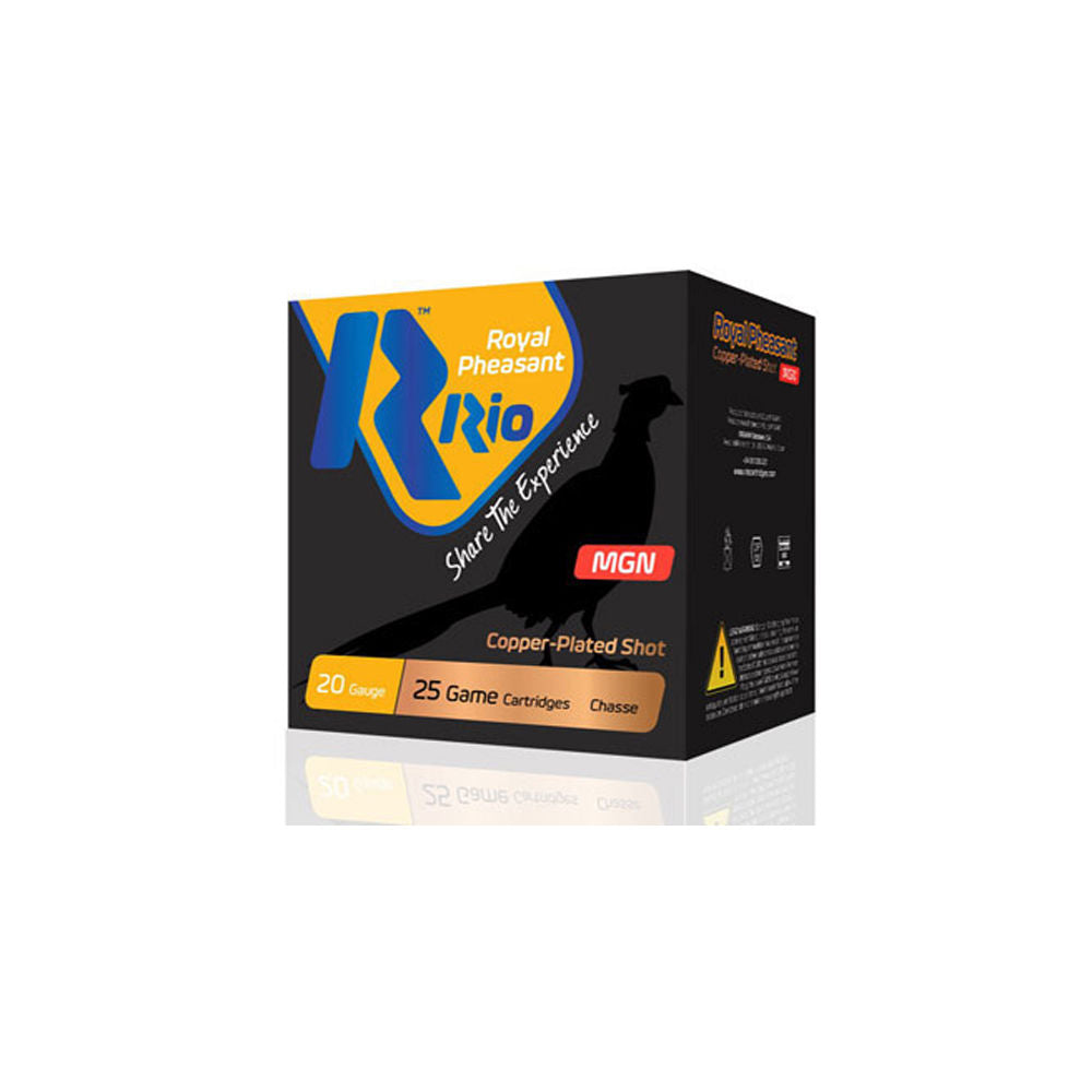 Rio Ammunition 20 Gauge Shotgun Ammo Royal Pheasant Copper MGN 3 in 1-1/4 oz #5