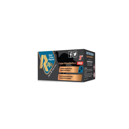 Rio Ammunition 12 Gauge Shotgun Ammo Royal Turkey Buffered Copper MGN 50 3 in 1-3/4 oz #4