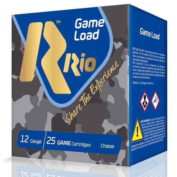 Rio Ammunition 12 Gauge Shotgun Ammo Game Load Super Game High Velocity 2.75 in 1-1/8 oz #7.5