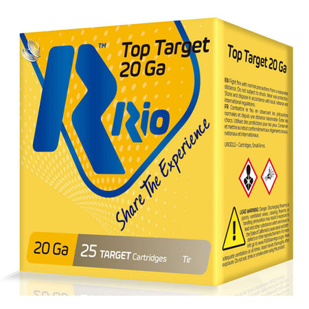 Rio Ammunition 20 Gauge Shotgun Ammo Top Target 2.75 in 7/8 oz #8