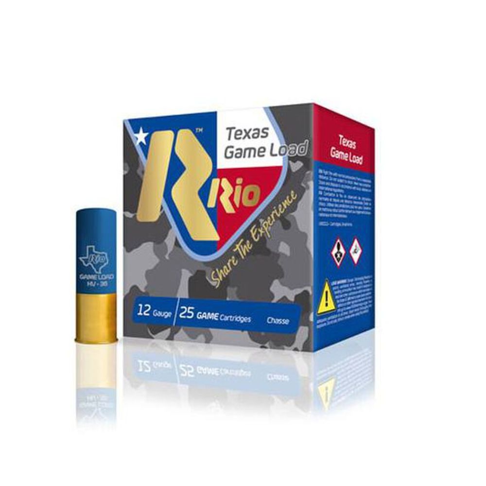 Rio Ammunition 12 Gauge Shotgun Ammo Texas Game Load 2.75 in 1-1/4 oz #8