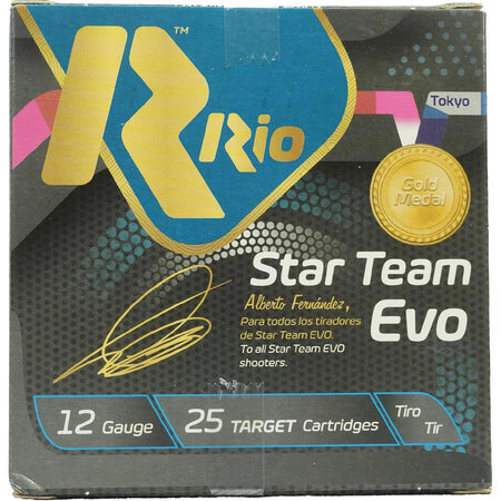 Rio Ammunition 12 Gauge Shotgun Ammo Star Team EVO High Velocity 2.75 in 1 oz #8