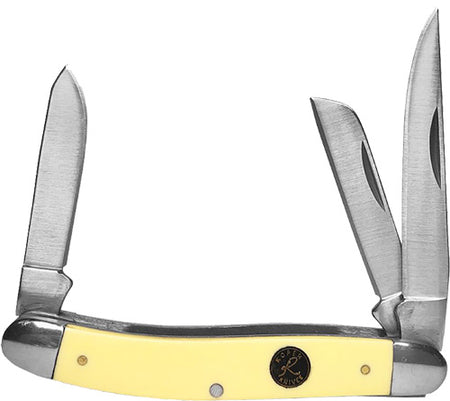 ABKT Roper Pecos Stockman Pocket Knife 2.5" Blade Cream Handles