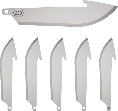 Outdoor Edge Drop Point 2.2" Stainless Steel Replacement Blades 6-Pack
