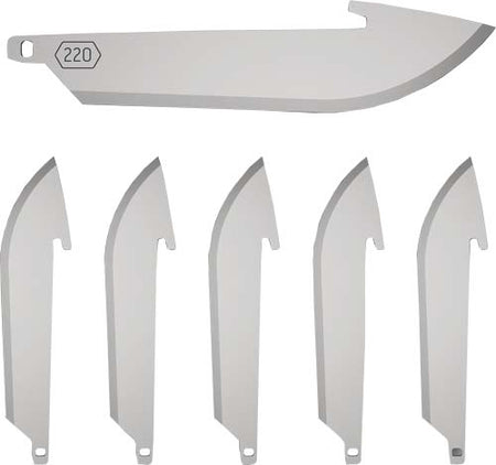 Outdoor Edge Drop Point 2.2" Stainless Steel Replacement Blades 6-Pack