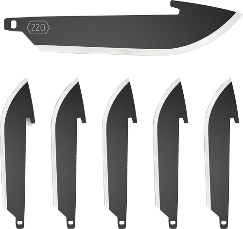 Outdoor Edge Drop Point 2.2" Black Replacement Blades 6-Pack
