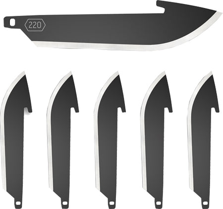 Outdoor Edge Drop Point 2.2" Black Replacement Blades 6-Pack