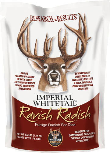 Whitetail Institute Ravish Radish 2.5 lbs for 1/4 Acre Deer Food Plot Fall