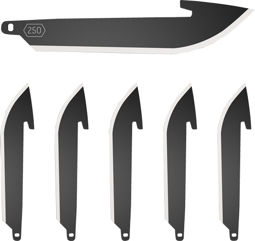 Outdoor Edge Drop Point 2.5" Black Replacement Blades 6-Pack