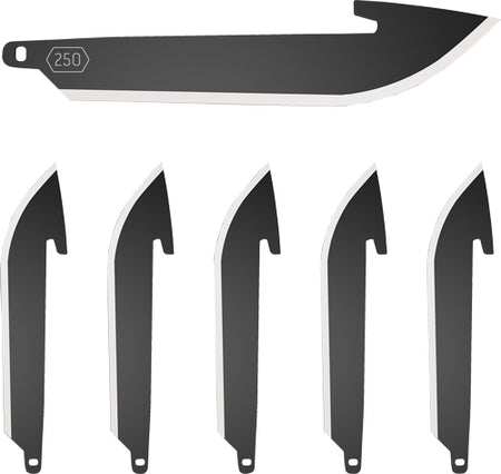 Outdoor Edge Drop Point 2.5" Black Replacement Blades 6-Pack