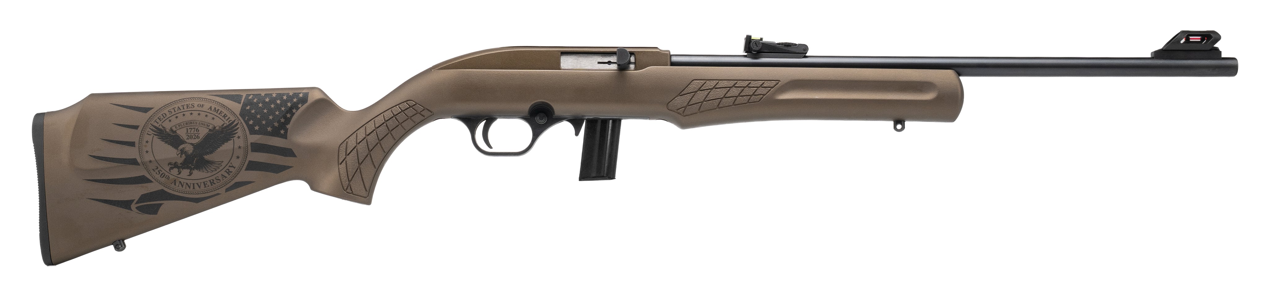 Rossi RS22L1811L-USA RS22 250th Anniversary 22 LR 10+1 18" Blued Barrel, Bronze Cerakote Alloy Steel Receiver, Fixed Bronze Stock