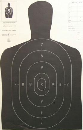 Speedwell NRA Police Qualification Silhouette Paper Target Black 200 Count