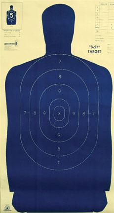 Speedwell NRA Police Qualification Blue Silhouette Target 50 yd. Pack of 100