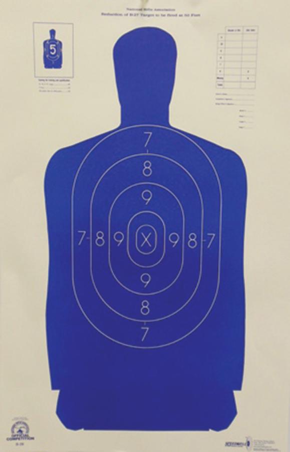 Speedwell NRA Police Qualification Reduced Silhouette Target 14" x 21.5" 50 ft.