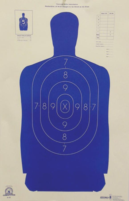 Speedwell NRA Police Qualification Reduced Silhouette Target 14" x 21.5" 50 ft.