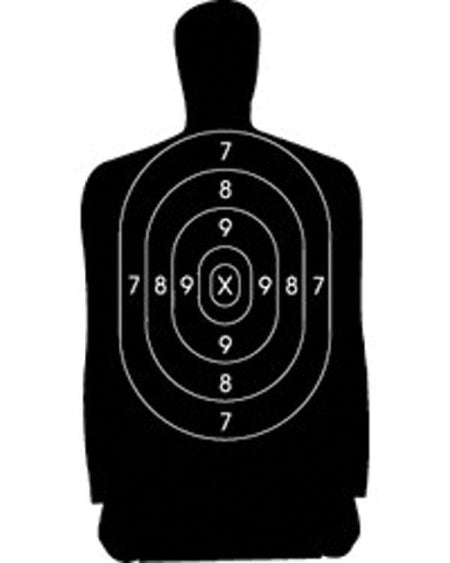 Speedwell Official NRA Police Qualification Reduced 25 yd Silhouette Targets 500 Count
