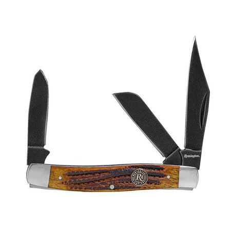 Remington Backwoods Stockman Multi-Blade Folding Knife Brown