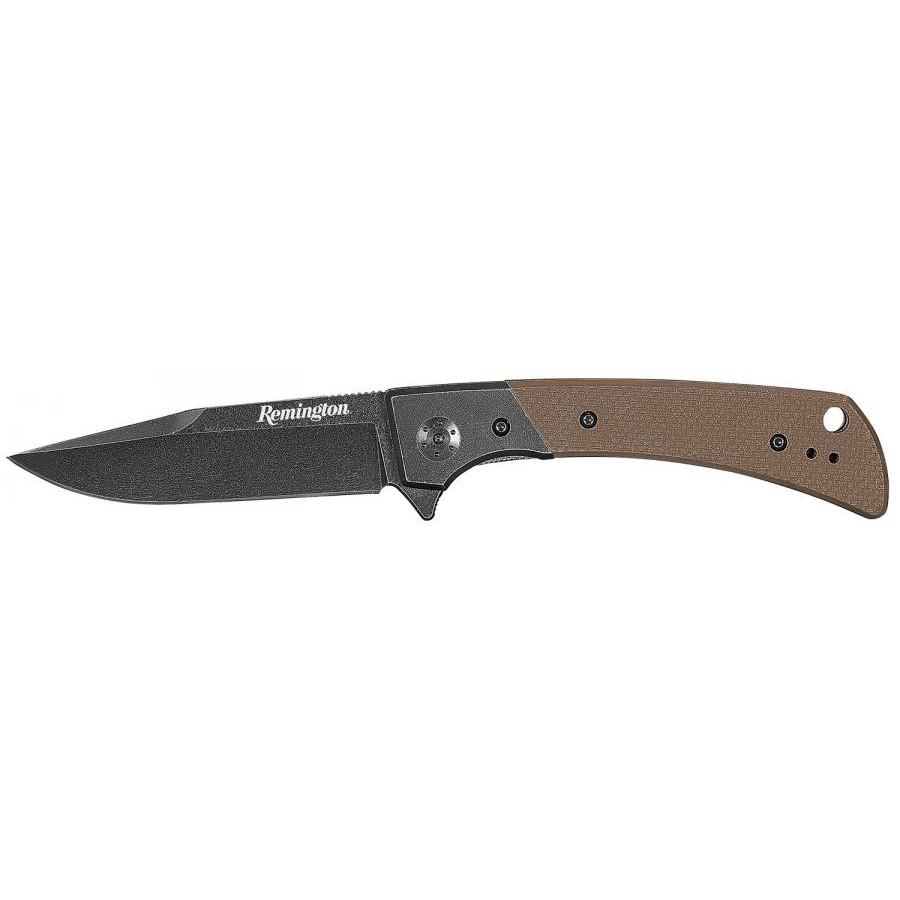 Remington EDC Drop Point Folder 4 Inch D2 Blade Tan