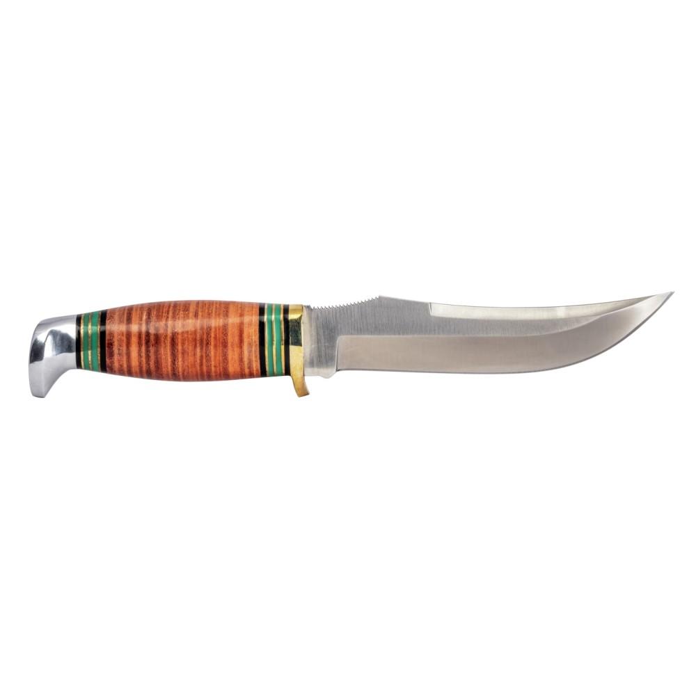 Remington Stacked Leather Fixed Blade Hunting Knife with Leather Sheath 10" OAL