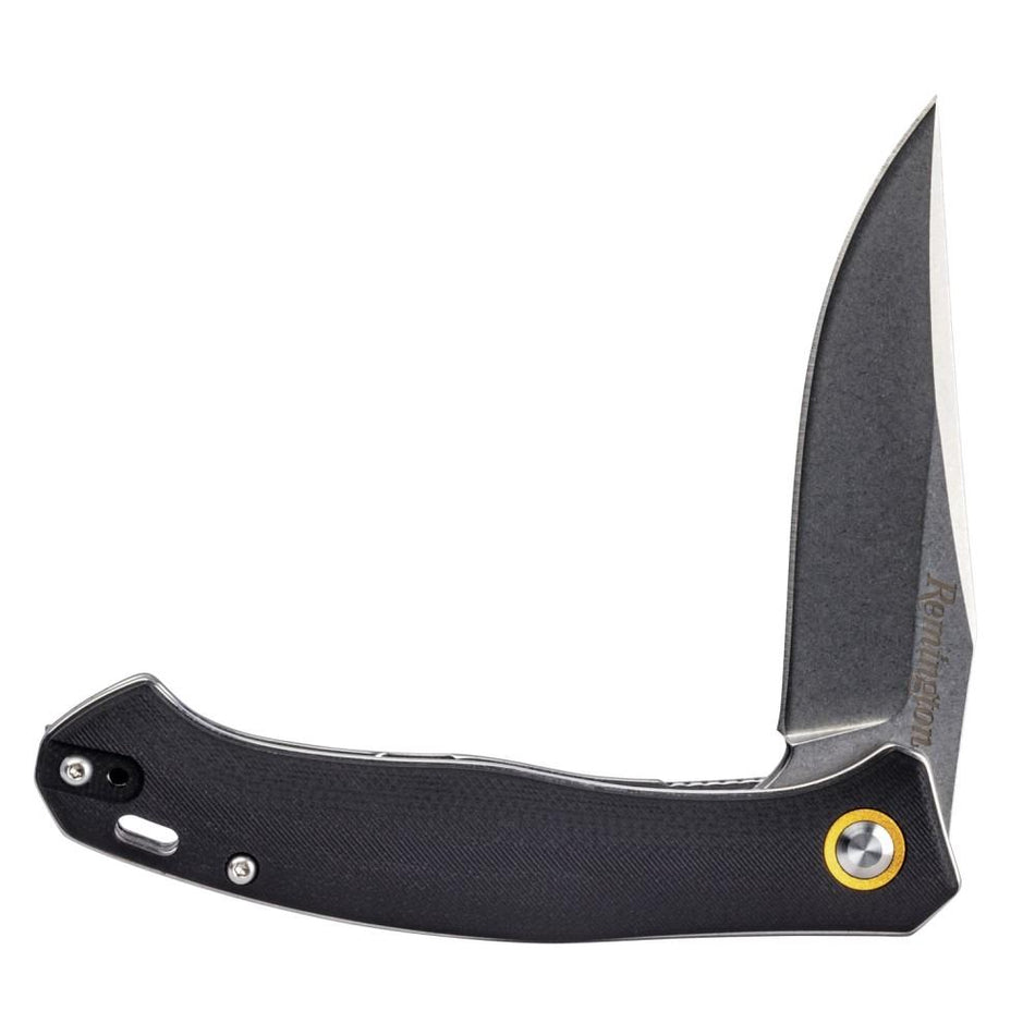 Remington EDC Series Liner Lock Folding Knife Black Clip Point 4.5 Inch Blade
