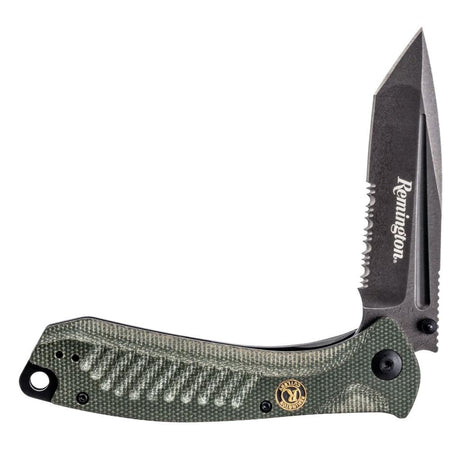 Remington EDC Tanto Folding Knife 5" Liner Lock Green Handle