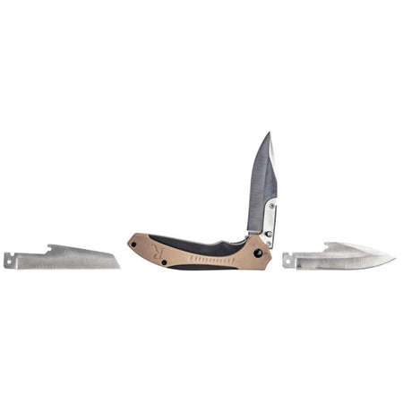 Remington RXB Liner Lock Multi-Blade Folder Knife 4.5" Tan Black