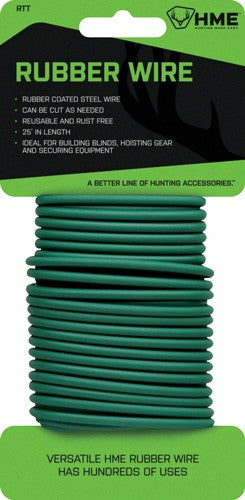 HME 25' Green Rubber Steel Wire for Blinds and Gear