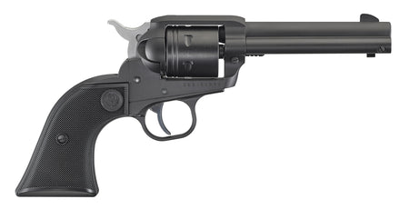 Ruger 2002 Wrangler 22 LR 6 Shot 4.62" Black Cerakote, Black Cerakote Aluminum Frame & Cylinder Black Checkered Polymer Grips