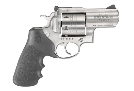 Ruger 5301 Super Redhawk Alaskan Large Frame 454 Casull 6rd 2.50" Satin Stainless Barrel, Frame & Cylinder, Hogue Finger Groove Tamer Monogrip, Grip Transfer Bar Safety, Exposed Hammer