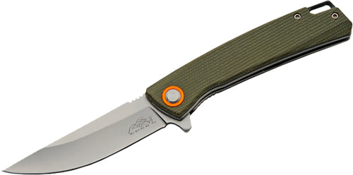 SZCO 4" Green Micarta Folding Knife D2 Steel
