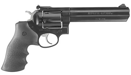 Ruger 1704 GP100 Medium Frame 357 Mag 6rd 6" Blued Alloy Steel Barrel, Cylinder & Frame, Hogue Monogrip, Transfer Bar Safety, Exposed Hammer
