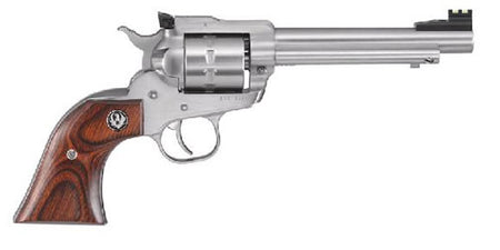Ruger 8100 Single-Ten 22 LR 10rd 5.50" Satin Stainless Steel Barrel, Cylinder & Frame, Hardwood Gunfighter Grip, Transfer Bar Safety, Exposed Hammer