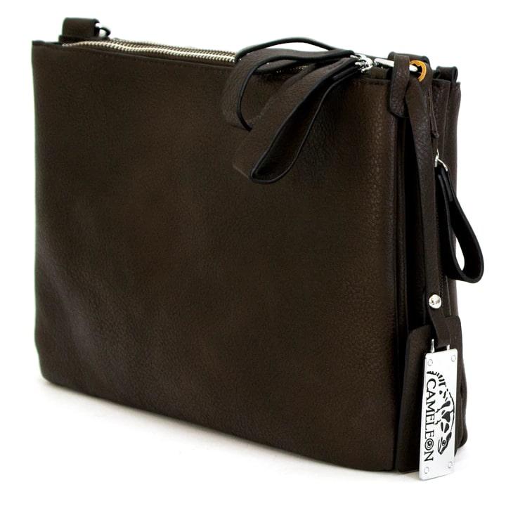Cameleon Iris Concealed Carry Purse with Ambidextrous Pocket Burnt Umber