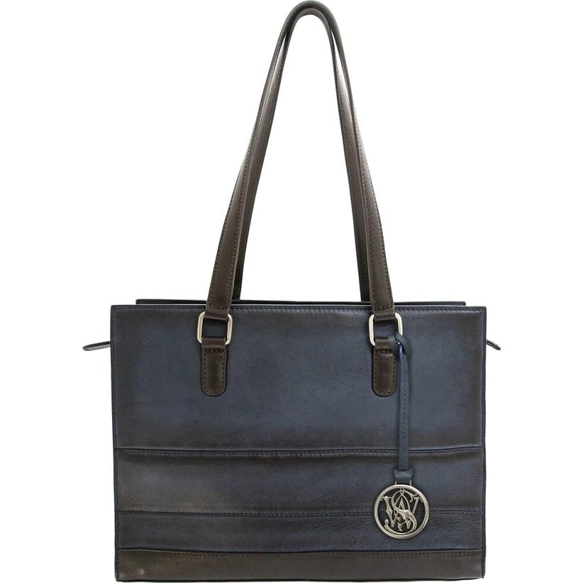 Cameleon Smith & Wesson Blue Genuine Leather CCW Structured Handbag