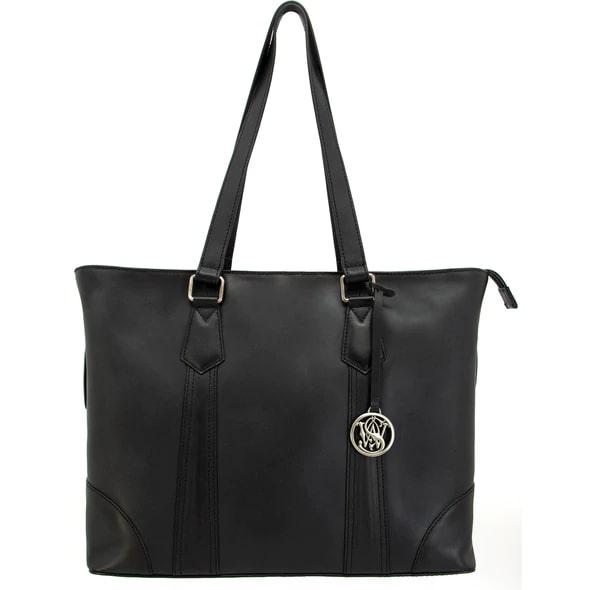 Cameleon S&W Travel Tote Concealed Carry Bag Black Leather Ambidextrous Zipper