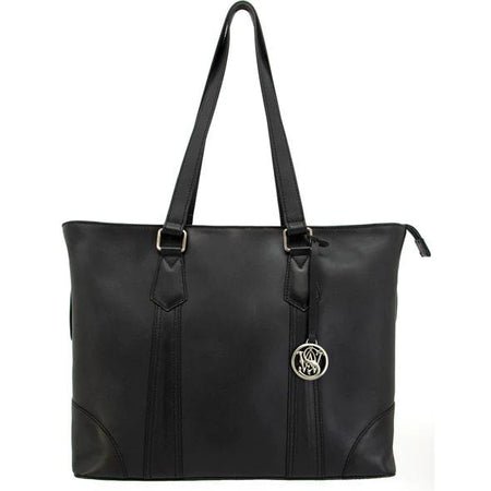 Cameleon S&W Travel Tote Concealed Carry Bag Black Leather Ambidextrous Zipper
