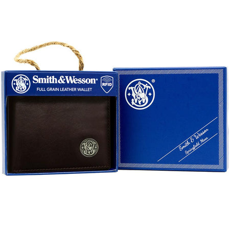 Smith & Wesson Cameleon Leather Anti-RFID Front Pocket Wallet Brown