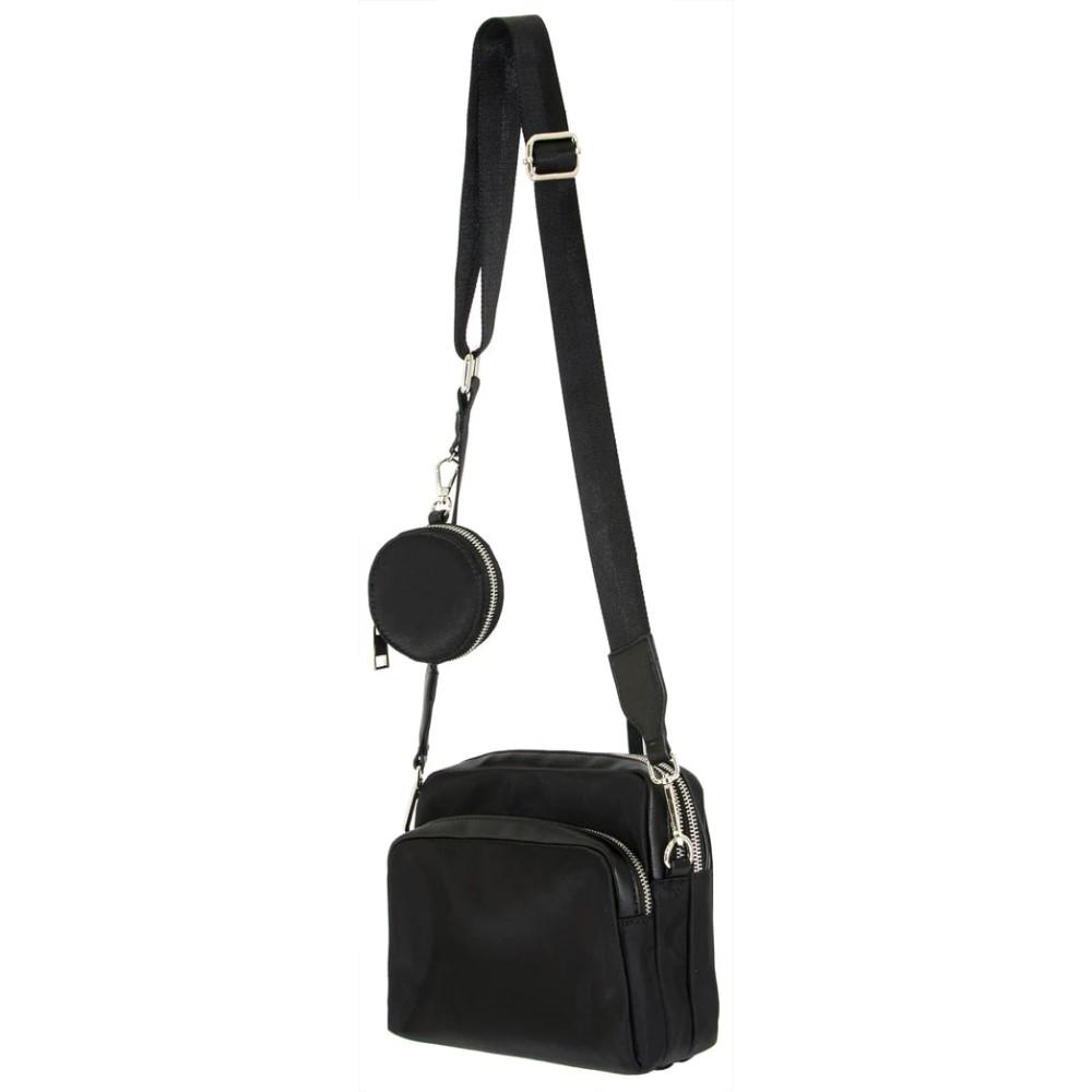 Cameleon Harper Black Nylon Concealed Carry Purse with Detachable Coin Purse