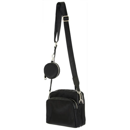 Cameleon Harper Black Nylon Concealed Carry Purse with Detachable Coin Purse