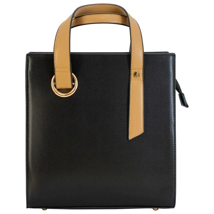 Cameleon Sage Concealed Carry Purse Tote Black Vegan Leather