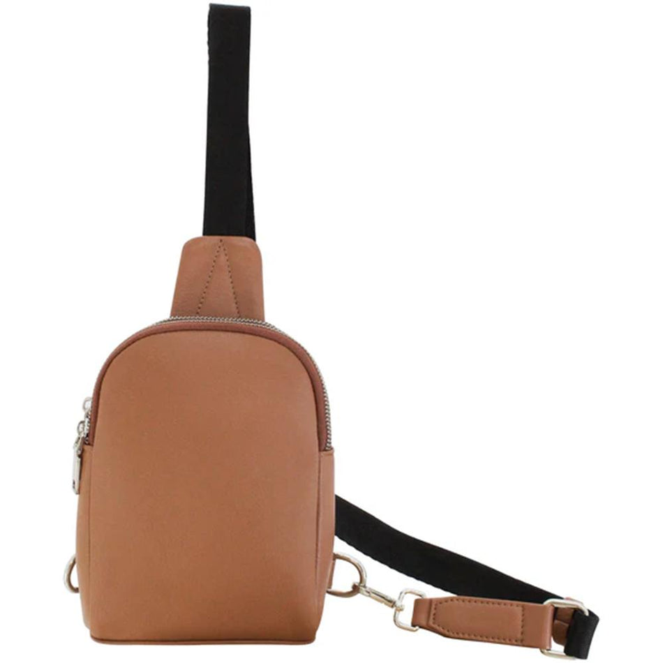 Cameleon Stav Leather Sling Bag Concealed Carry Purse Tan
