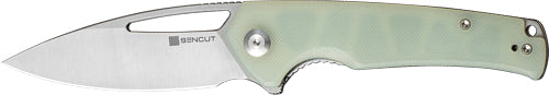 SENCUT Mims 3.48" Satin Blade Folding Knife Natural G10 with Liner Lock