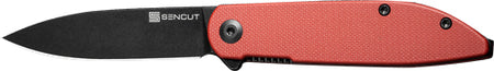 SENCUT Bocll II 2.96" Blade Folding Knife Burgundy G10 with Black Liner Lock