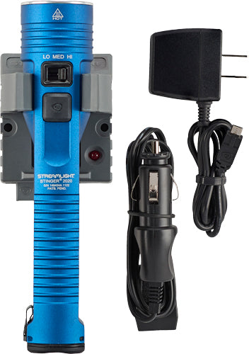 Streamlight Stinger 2020 Blue LED Rechargeable Flashlight with Charger