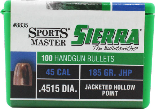 Sierra Bullets .4515 Diameter 185 Grain Jacketed Hollow Point 100ct