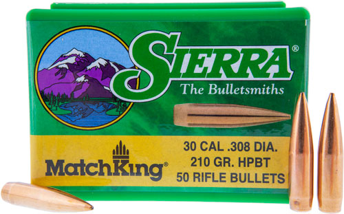 Sierra Bullets .308 Diameter 210 Grain HPBT MatchKing 50ct