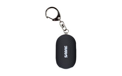 SABRE Personal Safety Alarm, 130dB, 20-Lumen LED, Snap Hook, Black