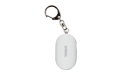 SABRE Personal Safety Alarm, 130dB, 20-Lumen LED, Snap Hook, White